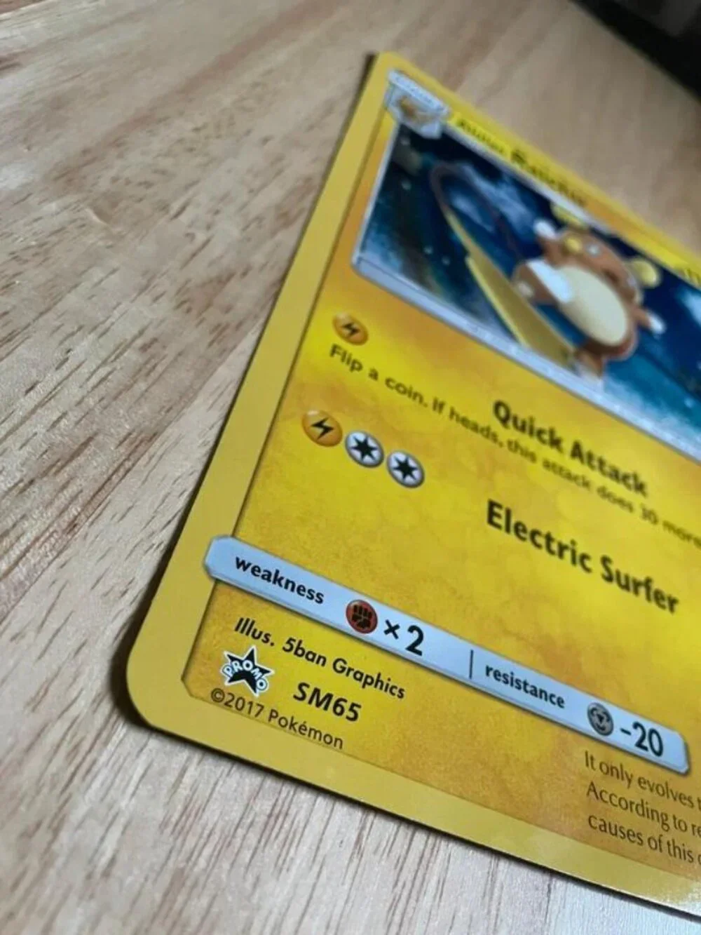 2 Pokémon Alolan Raichu SM65 Jumbo Oversized Holo Promo Card 2017